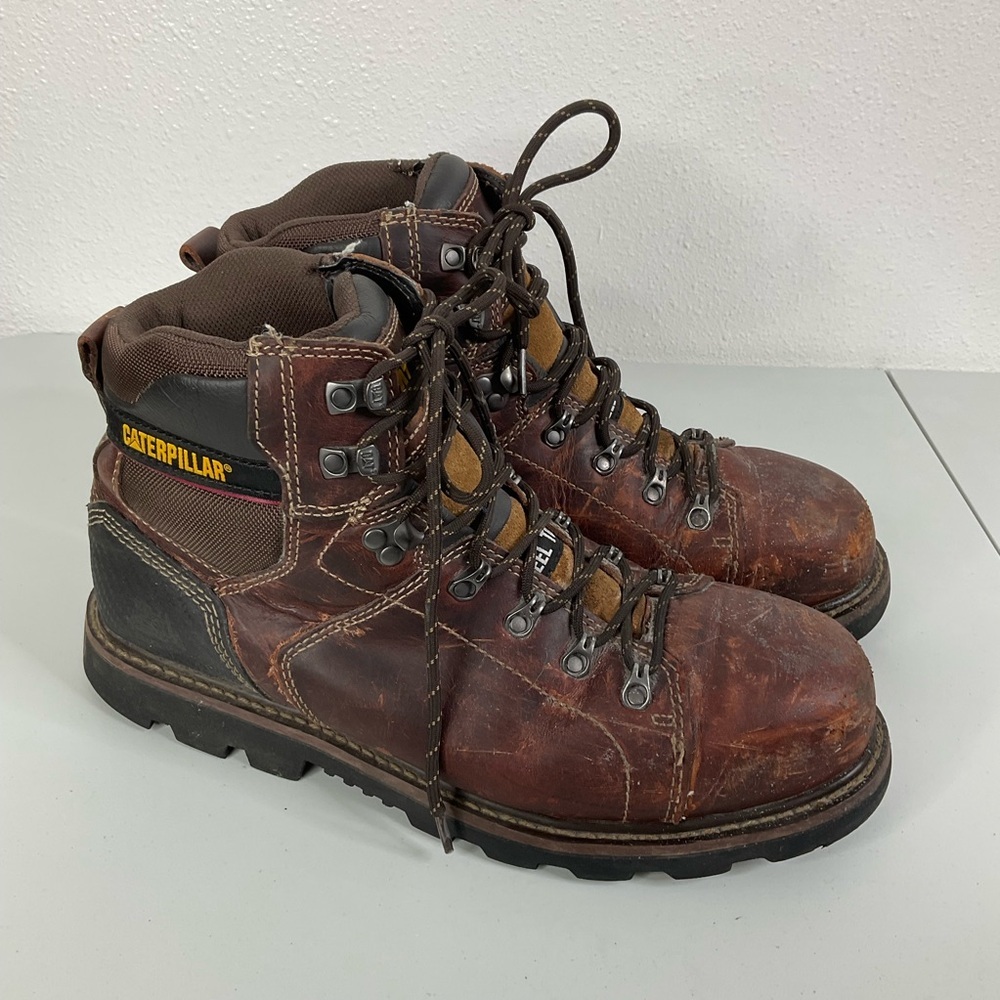 Cat Footwear Men’s Alaska 2.0 Steel-Toe Work Boot Brown Leather‎ Size 13